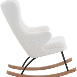 mutoni casual Schaukelstuhl Teddyfell Weiss> Relaxsessel