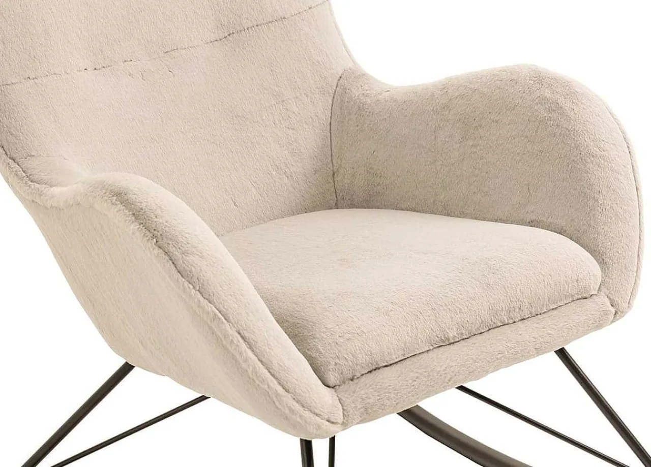 mutoni casual Schaukelstuhl Zebstix Beige> Relaxsessel