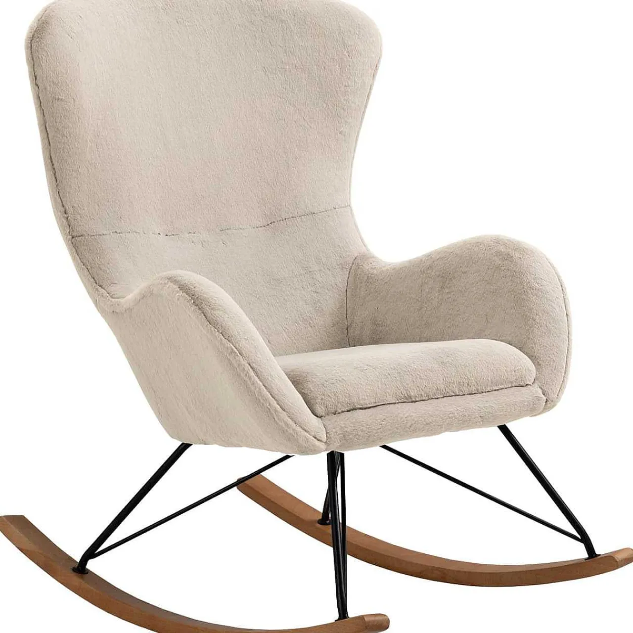 mutoni casual Schaukelstuhl Zebstix Beige> Relaxsessel
