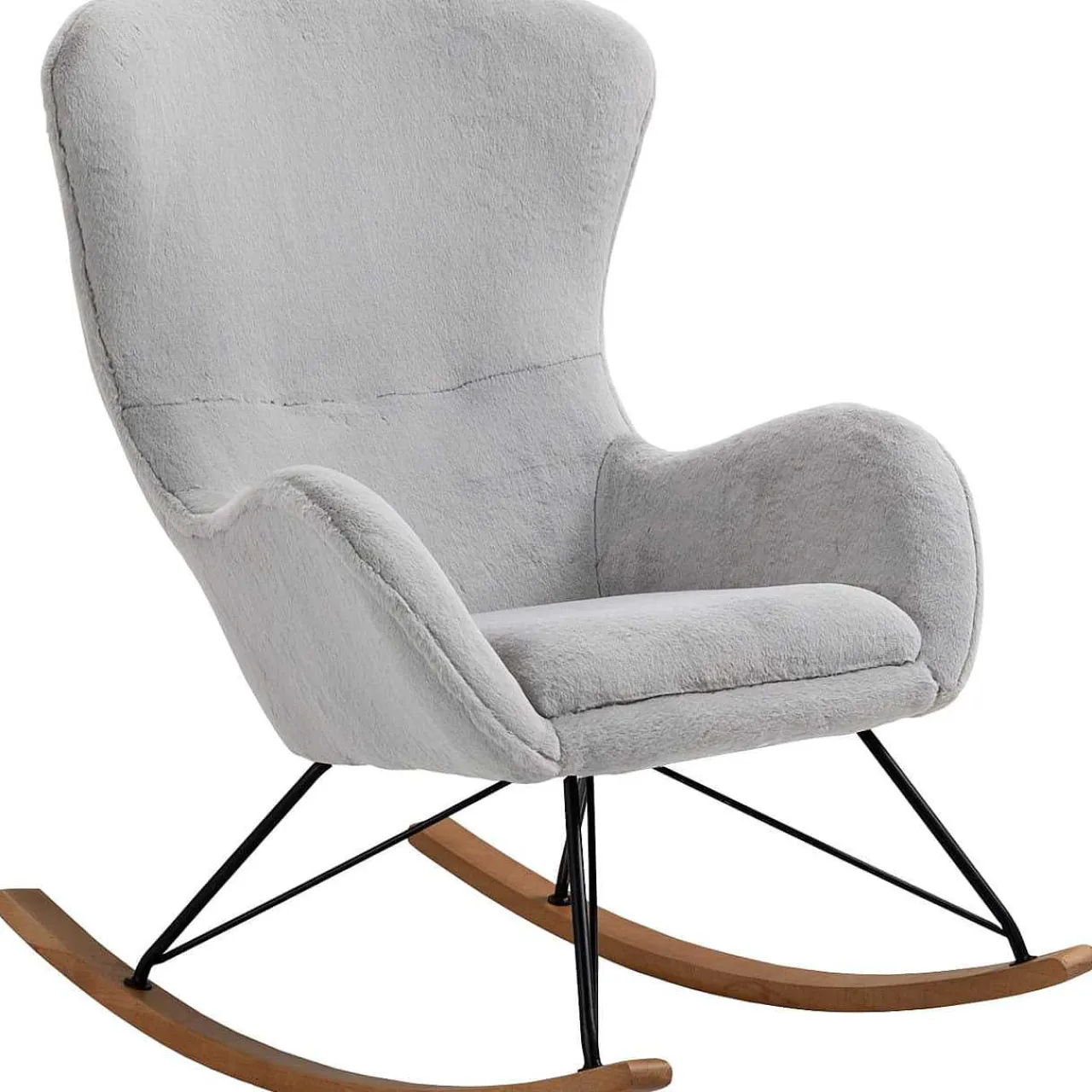 mutoni casual Schaukelstuhl Zebstix Hellgrau> Relaxsessel