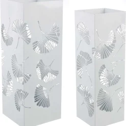 mutoni lifestyle Schirmständer Ginkgo Set Weiss (2-Tlg)> Schirmständer