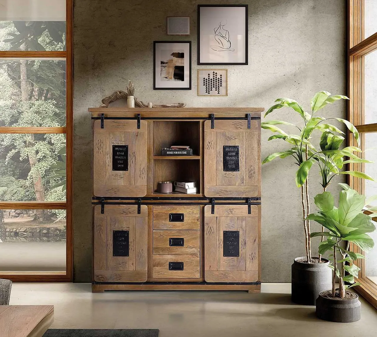 mutoni inspiration Schrank Acia Akazienholz Natur 150X160> Schränke
