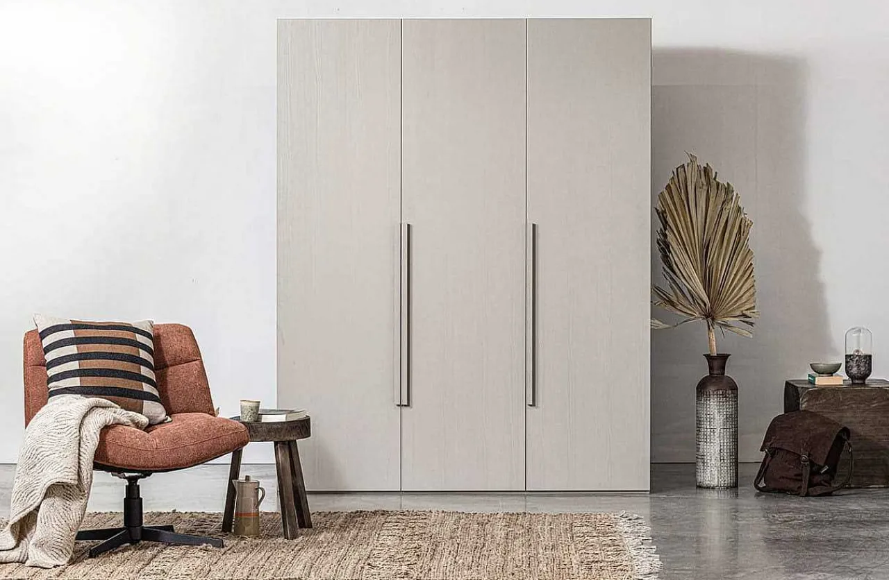 mutoni living Schrank Rens 3-Turig Kieselgrau 165X210> Kleiderschränke