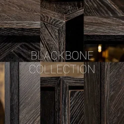 Richmond Interiors Schreibtisch Blackbone Schwarz Messing 140> Bürotische