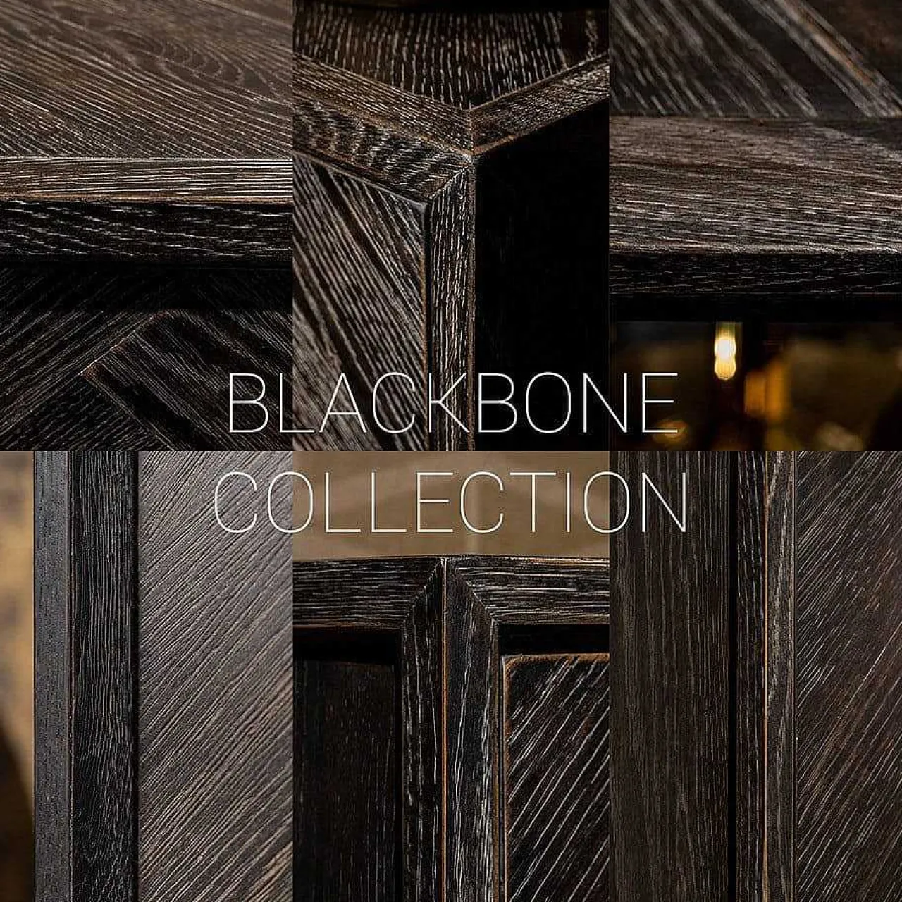 Richmond Interiors Schreibtisch Blackbone Schwarz Messing 140> Bürotische