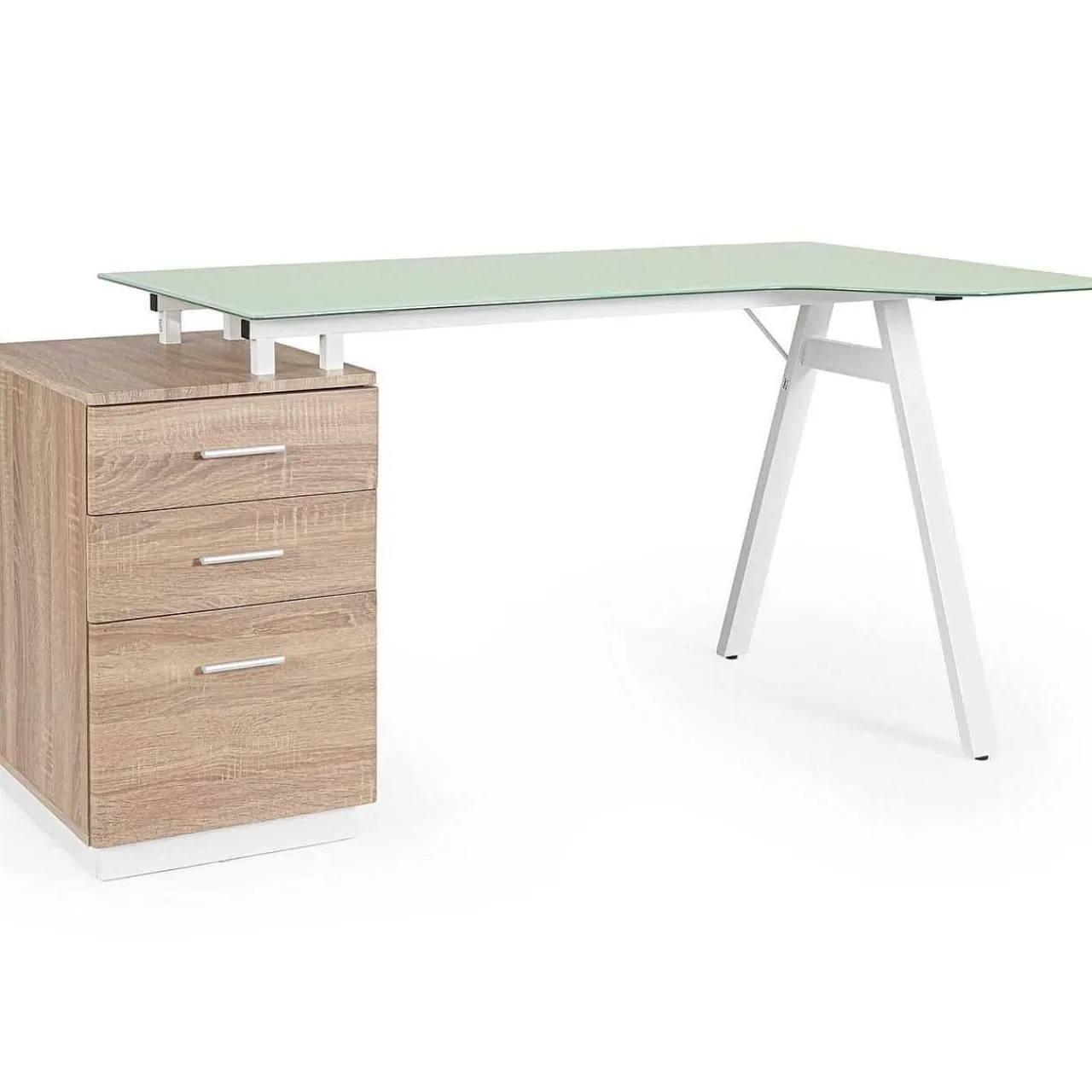 mutoni lifestyle Schreibtisch Charlie Weiss Natur 150X80> Bürotische