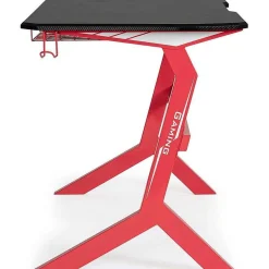 mutoni lifestyle Schreibtisch Gaming Rot Schwarz 118X65><noscript><img width=
