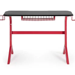 mutoni lifestyle Schreibtisch Gaming Rot Schwarz 118X65><noscript><img width=