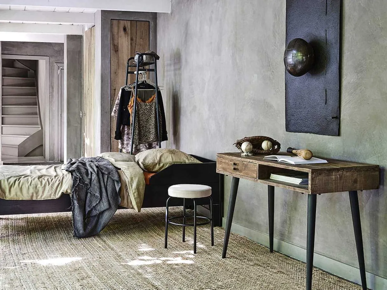 mutoni living Schreibtisch Maddox Recyclingholz Natur 110X50> Bürotische
