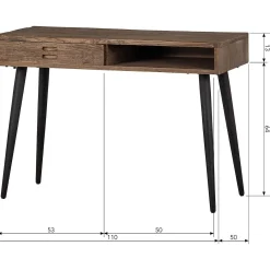 mutoni living Schreibtisch Maddox Recyclingholz Natur 110X50><noscript><img width=