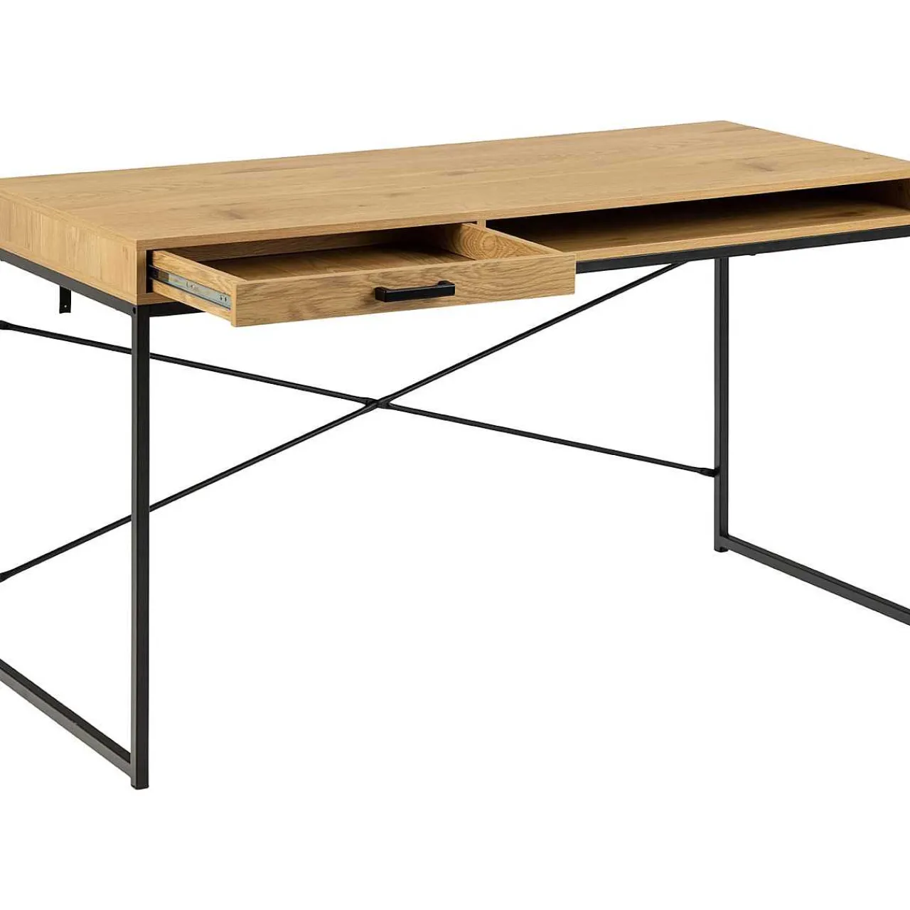 mutoni scandi Schreibtisch Multiple Bronx Natur Schwarz 140> Bürotische