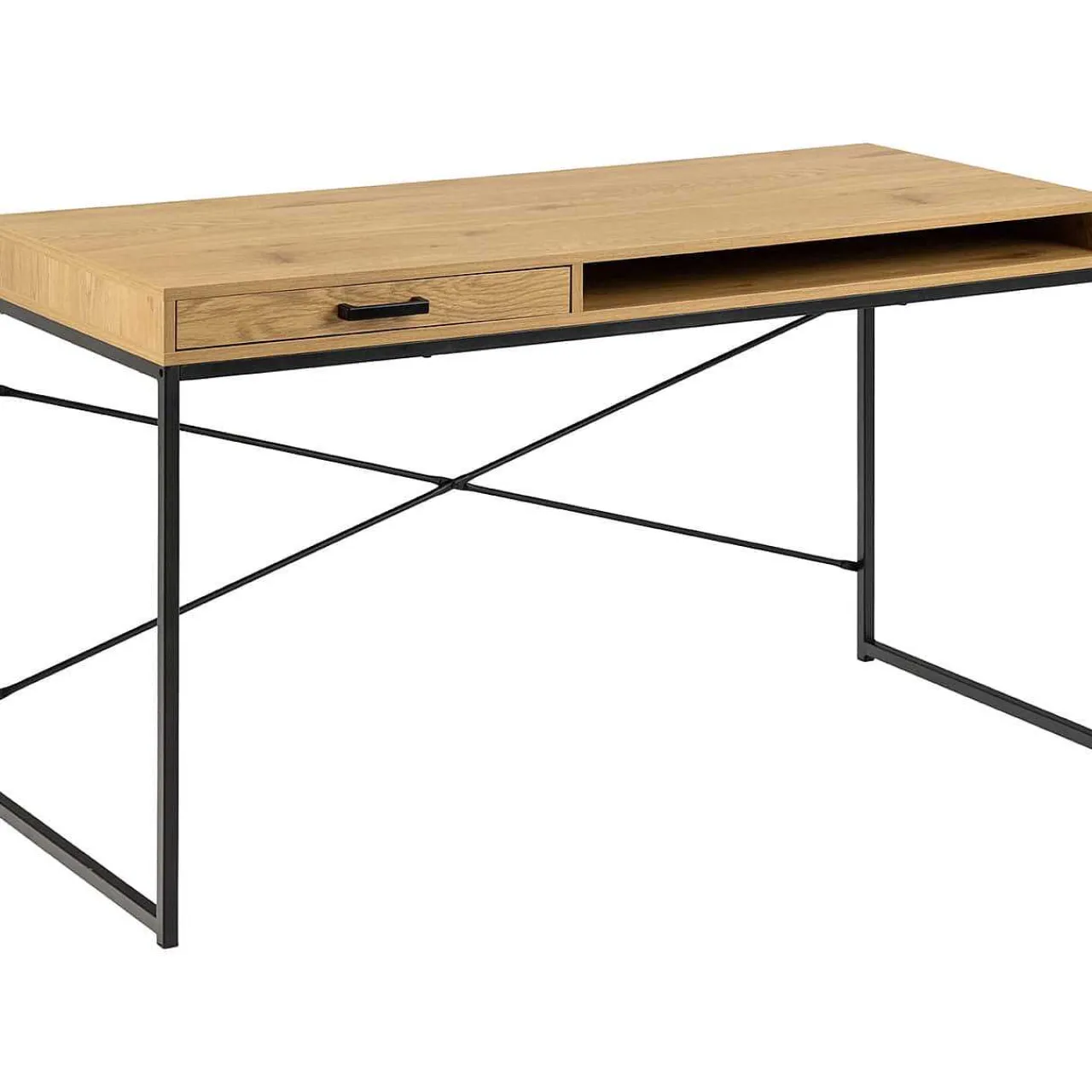 mutoni scandi Schreibtisch Multiple Bronx Natur Schwarz 140> Bürotische