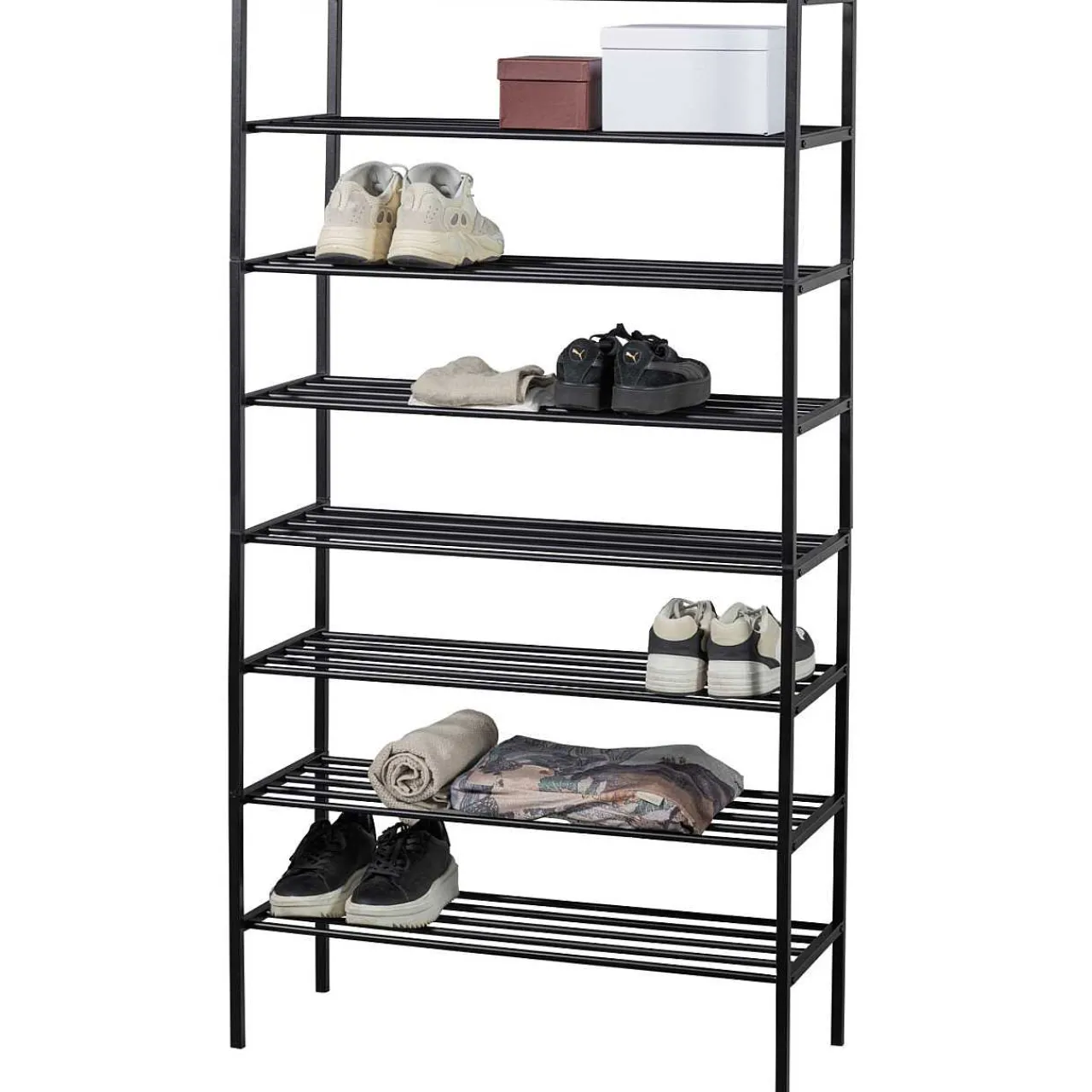 mutoni living Schuhregal Ferro V4 Schwarz 85X160> Schuhschränke