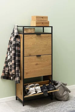 mutoni scandi Schuhschrank Multiple Bronx Metall Braun 129><noscript><img width=