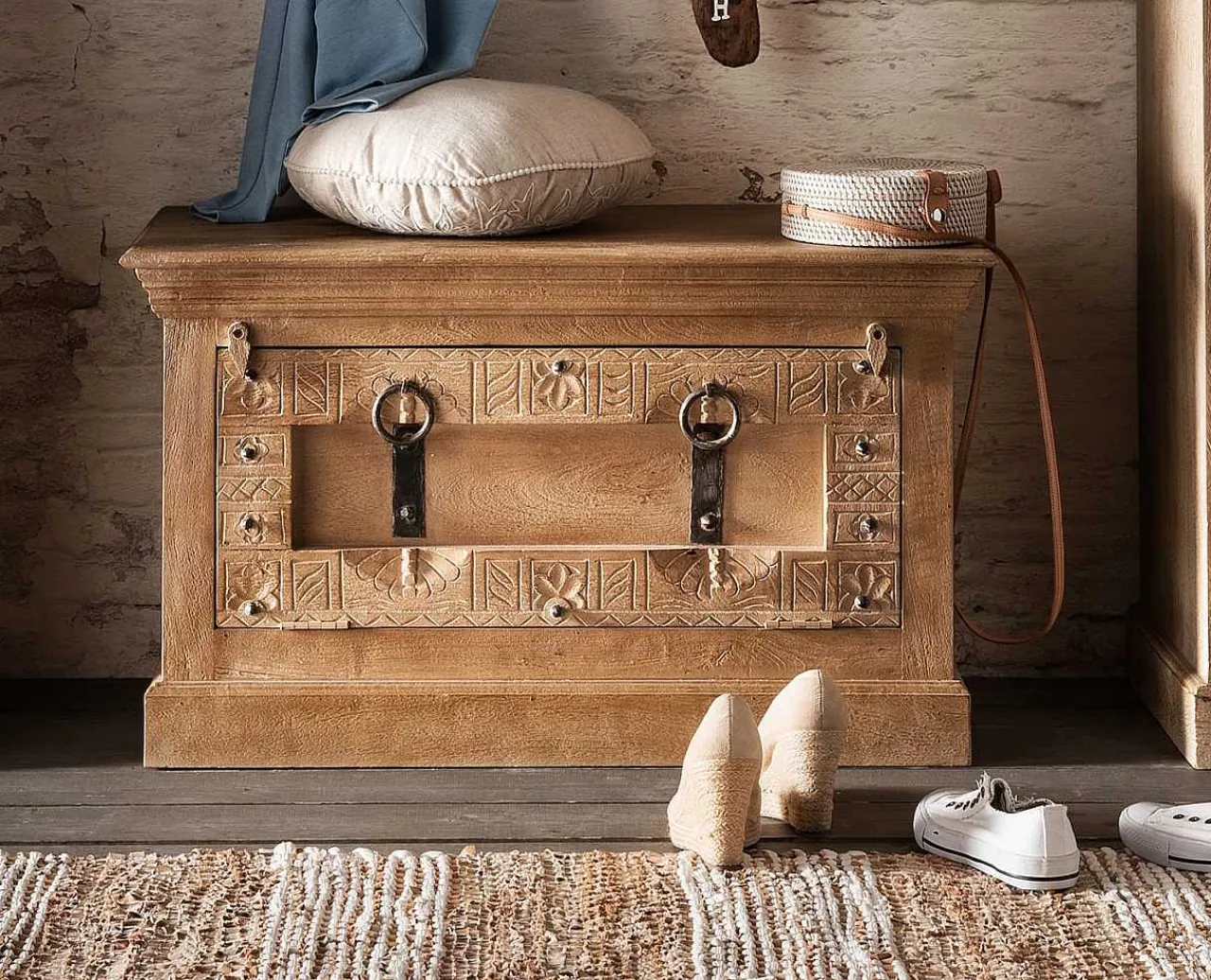 mutoni sweet home Schuhschrank Zoprax Mangoholz Natur 85> Schuhschränke