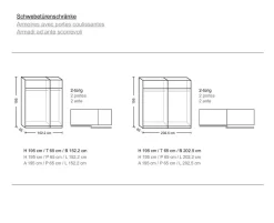 Jutzler Schwebeturenschrank Eichendekor Cremeweiss 152.2 X 195> Kleiderschränke