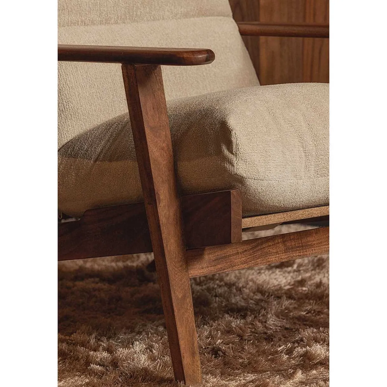 mutoni living Sessel Houston Boucle Natur> Design Sessel