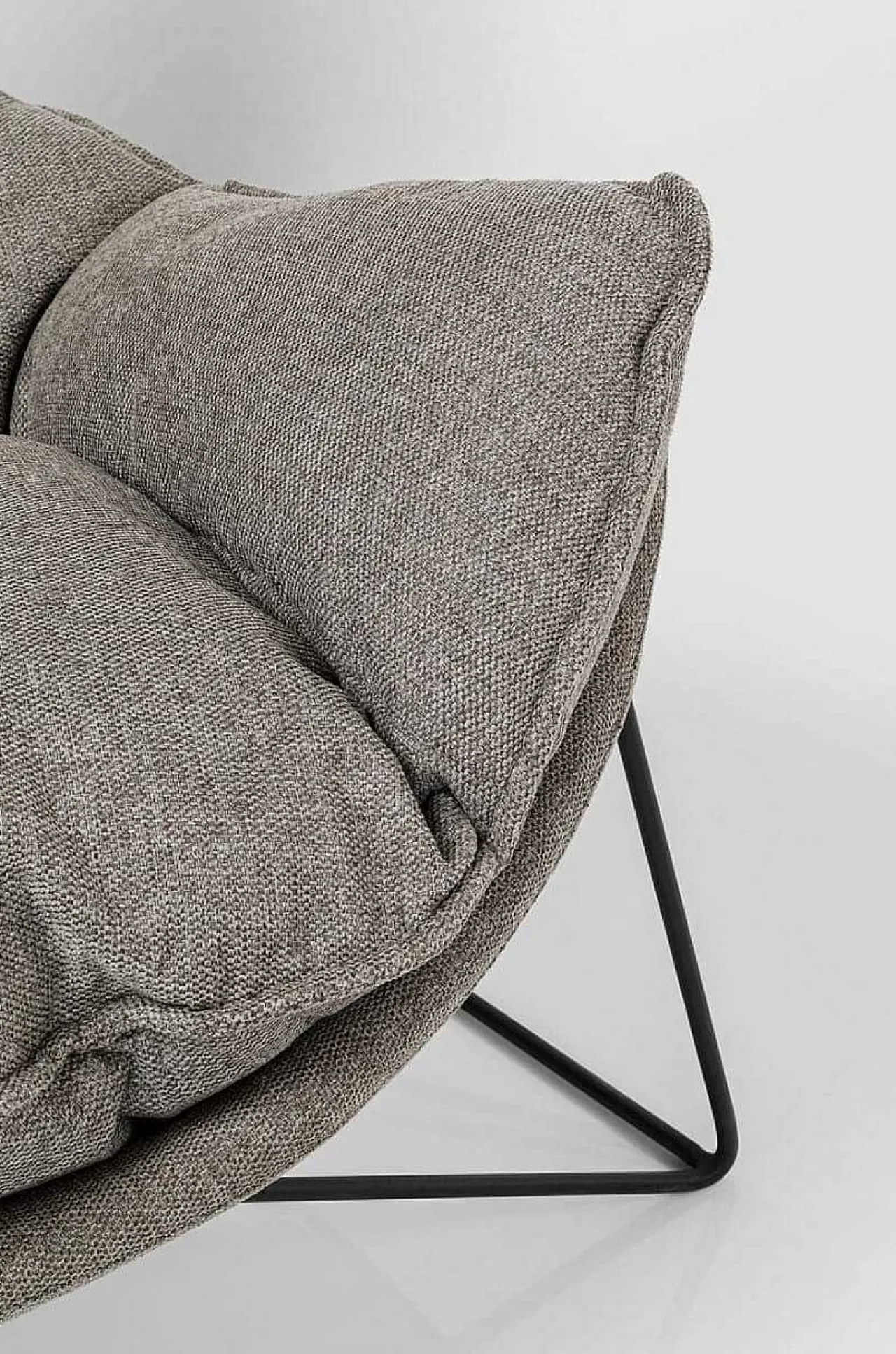 KARE Design Sessel Mit Hocker Snuggle Grau (2-Tlg)> Relaxsessel