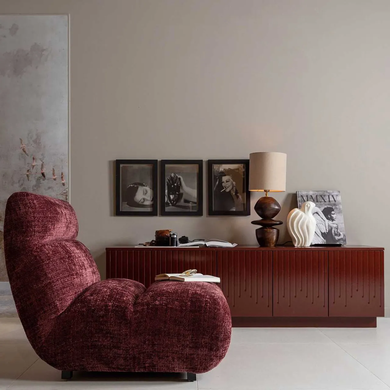 mutoni living Sessel Observe Aubergine> Loungesessel