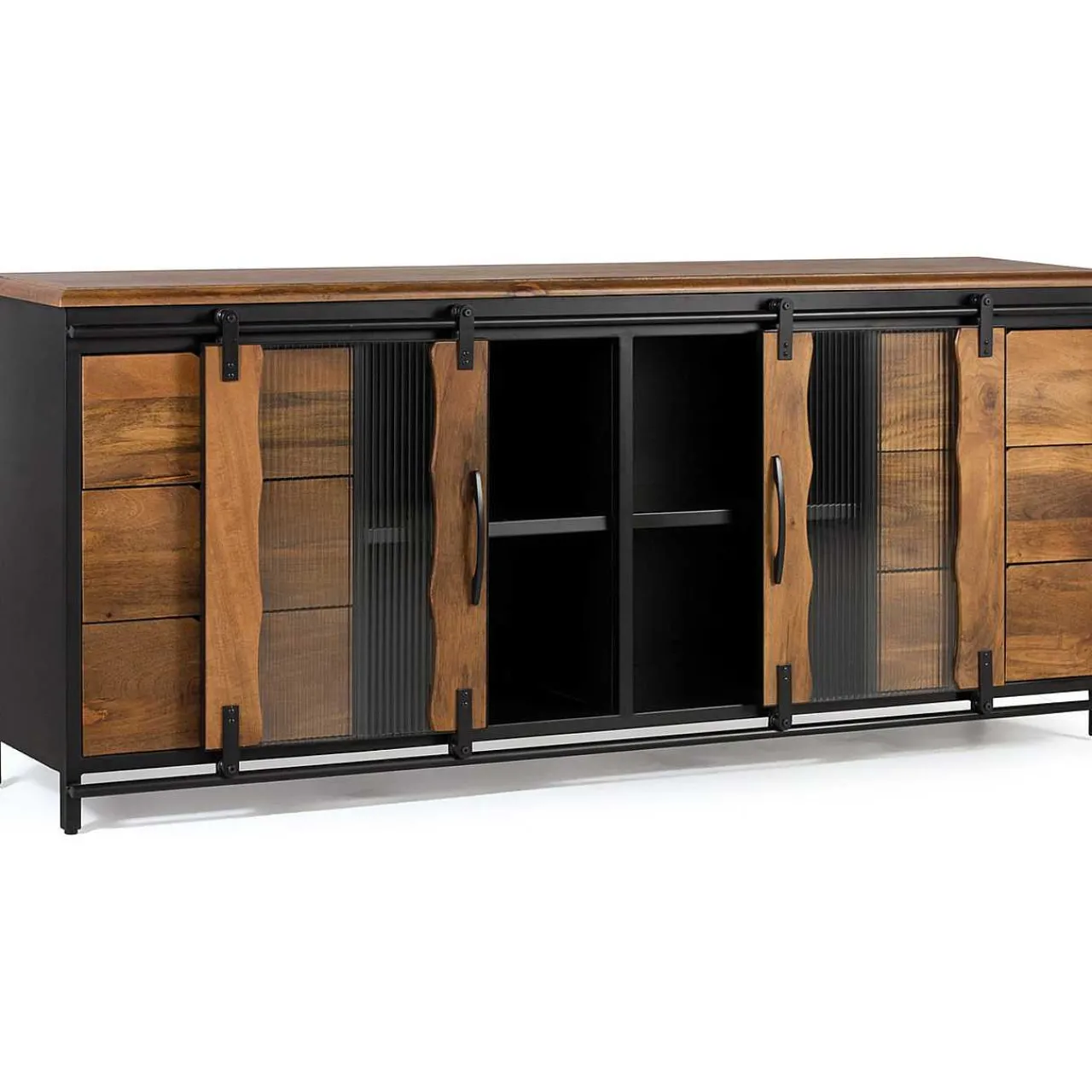 mutoni inspiration Sideboard Cura Mangoholz Schwarz 190X80> Sideboards