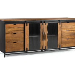 mutoni inspiration Sideboard Cura Mangoholz Schwarz 190X80><noscript><img width=