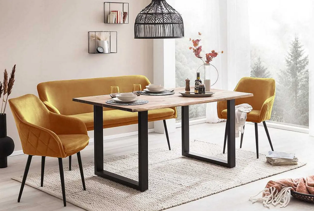mutoni casual Sitzbank Oramix Senfgelb 160X61> Bänke