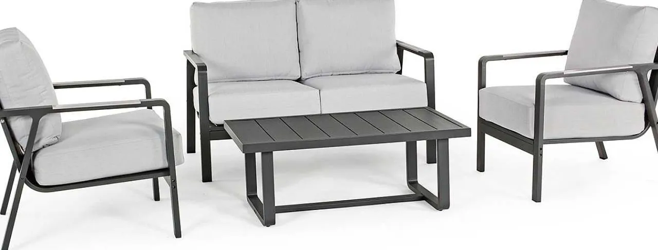 mutoni lifestyle Sitzgruppe Antares Anthrazit (4-Tlg)> Gartenlounge