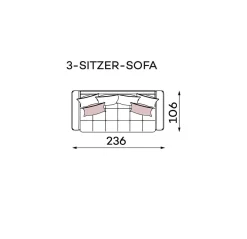 befame Sofa Belavio 3-Sitzer Flash New 01 B 236><noscript><img width=