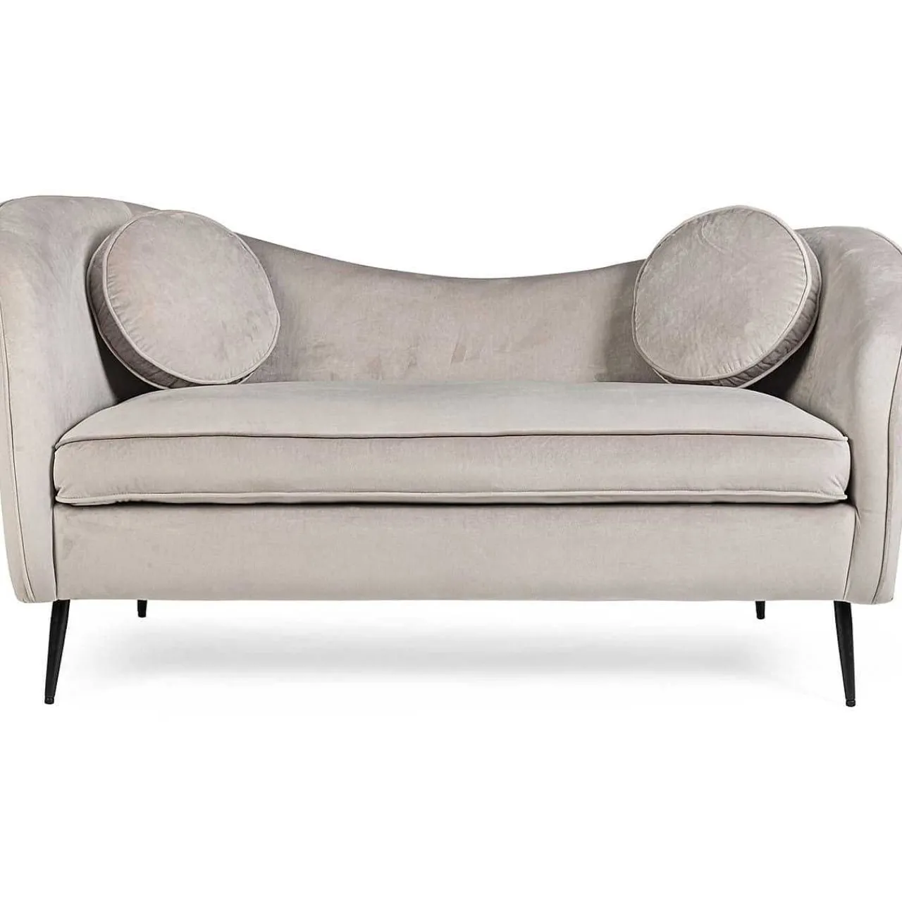 mutoni lifestyle Sofa Candis Hellgrau 2 Platzer 163X80> Stoffsofas