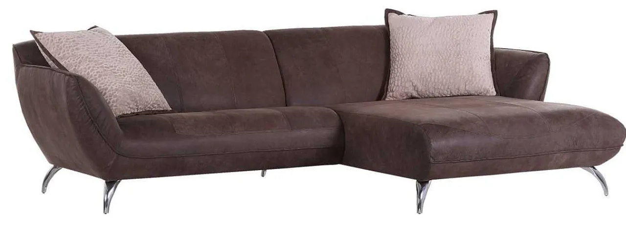 mutoni prime Sofa Liverpool Ottomane Rechts 280X170 Braun> Ledersofas