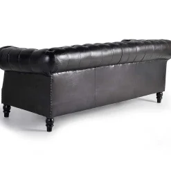 mutoni inspiration Sofa Rindsleder Schwarz 220> Sofas