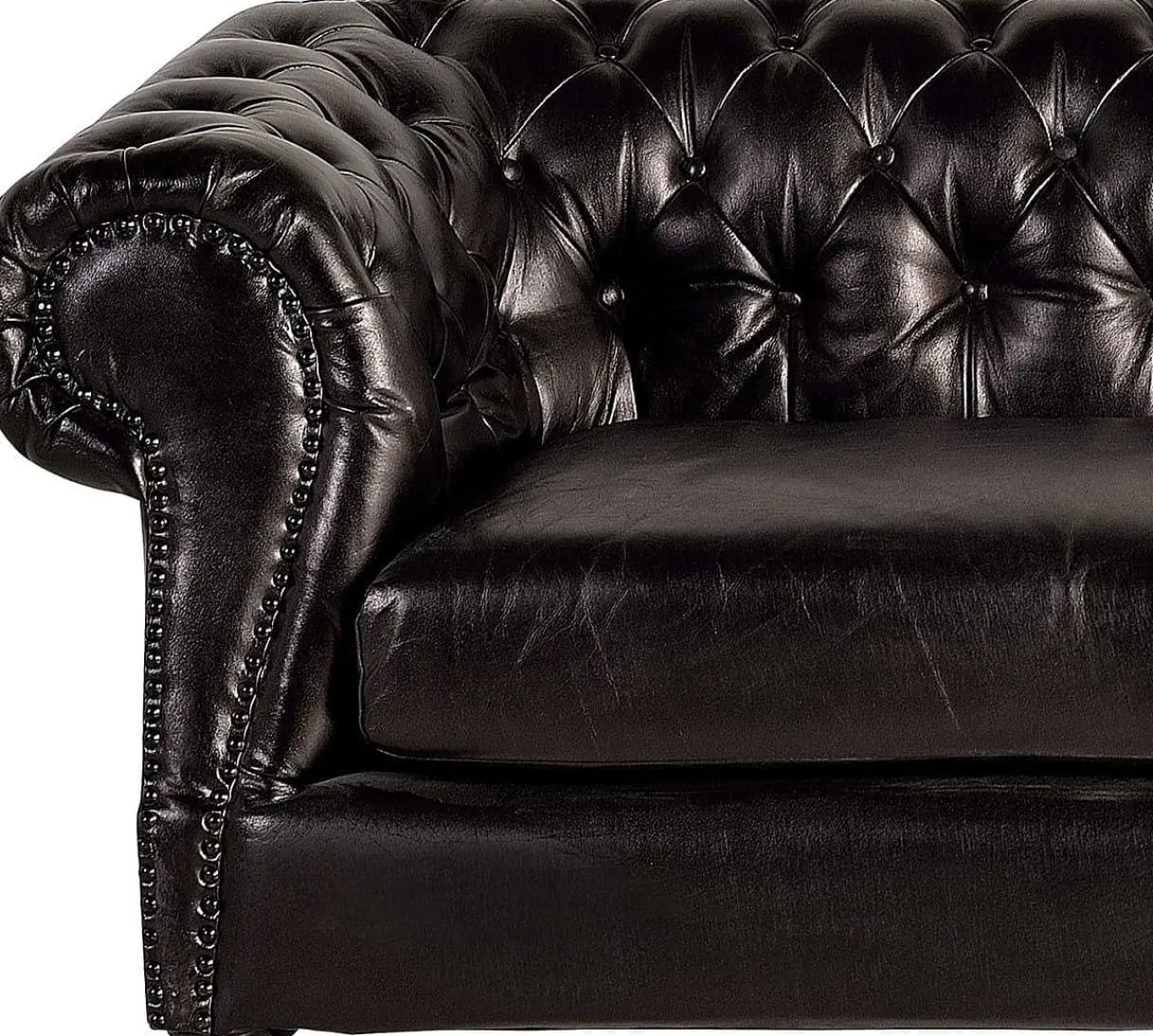 mutoni inspiration Sofa Rindsleder Schwarz 220> Sofas