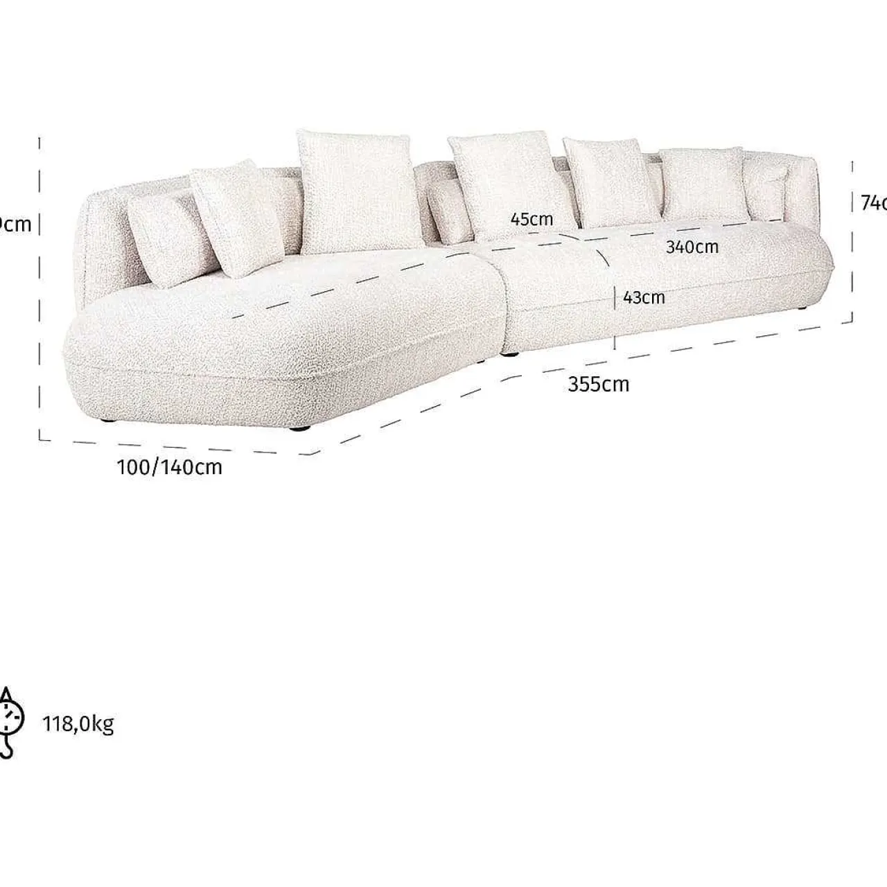 Richmond Interiors Sofa Rodina Be Lovely Cream> Sofas
