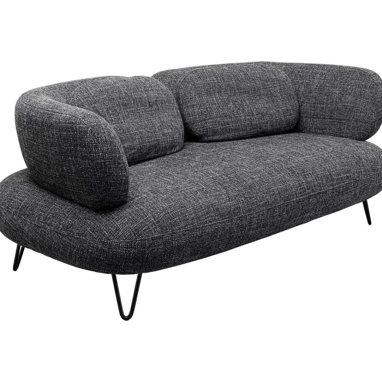 KARE Design Sofa 2-Sitzer Peppo Melange Schwarz 182> Sofas