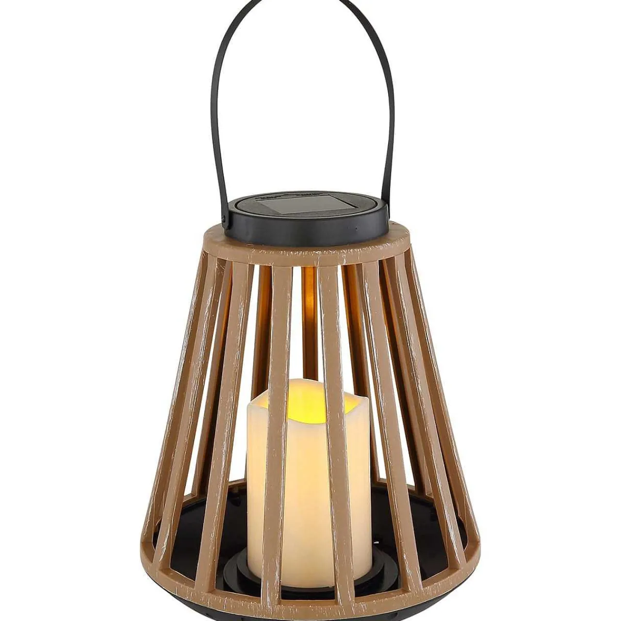 mutoni light Solarleuchte Kunststoff Holzoptik Led> Solarleuchten