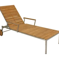 mutoni pleasure Sonnenliege Denver Teak Natur><noscript><img width=