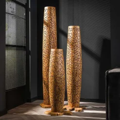 mutoni industrial Stehlampe Bars Teak M> Stehleuchten