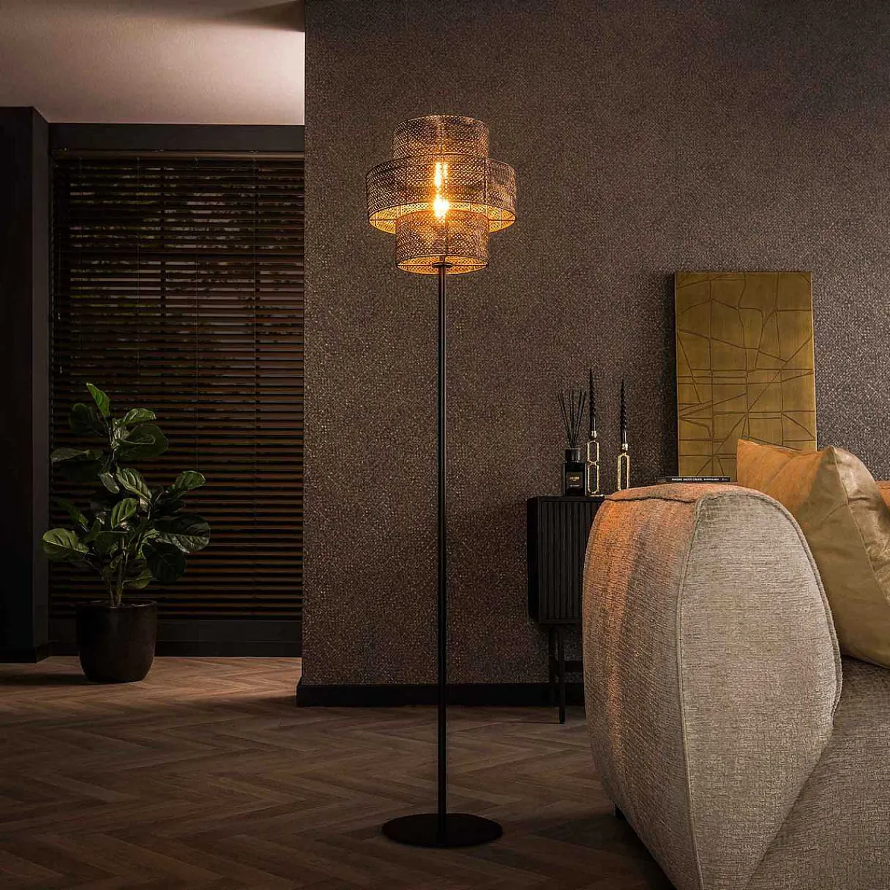 mutoni industrial Stehlampe Lantern 1L> Stehleuchten