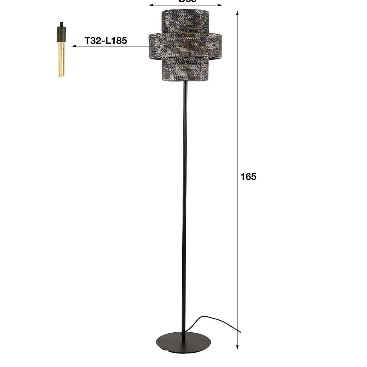mutoni industrial Stehlampe Lantern 1L> Stehleuchten