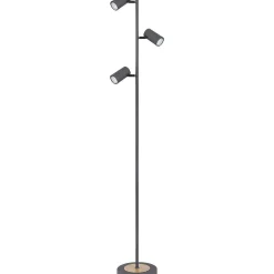 mutoni light Stehleuchte Robby Metall Graphit 3Xgu10 Led> Led-Stehleuchten