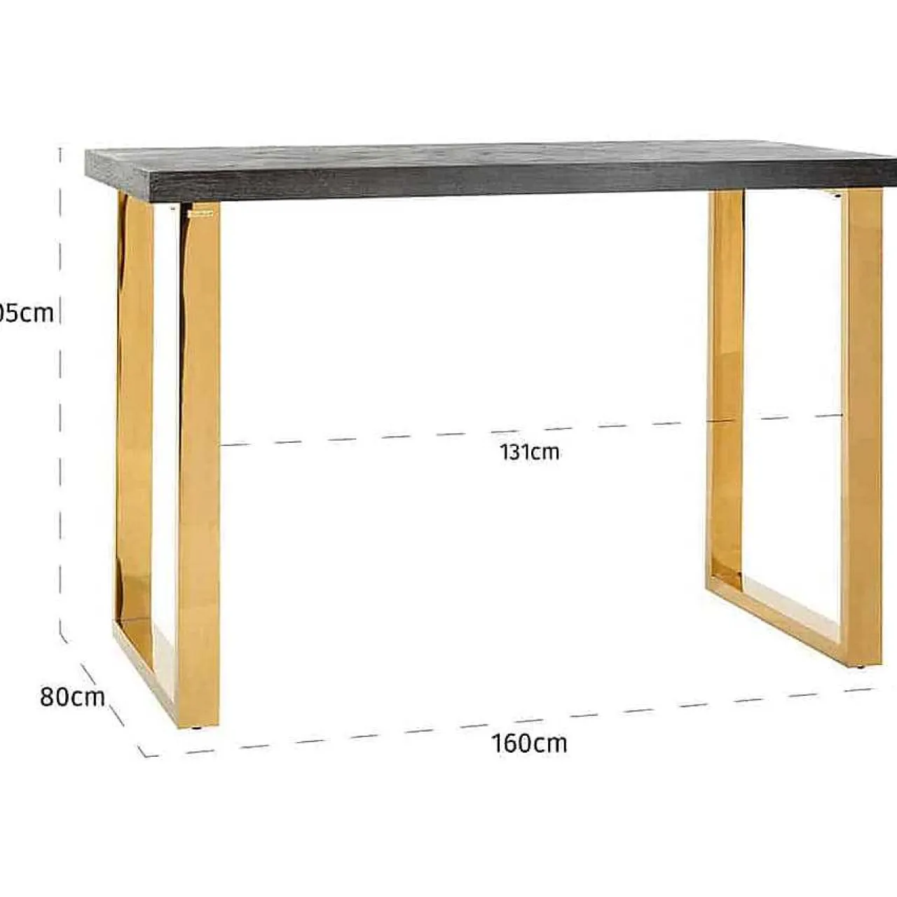 Richmond Interiors Stehtisch Blackbone Schwarz Gold 160> Bartische