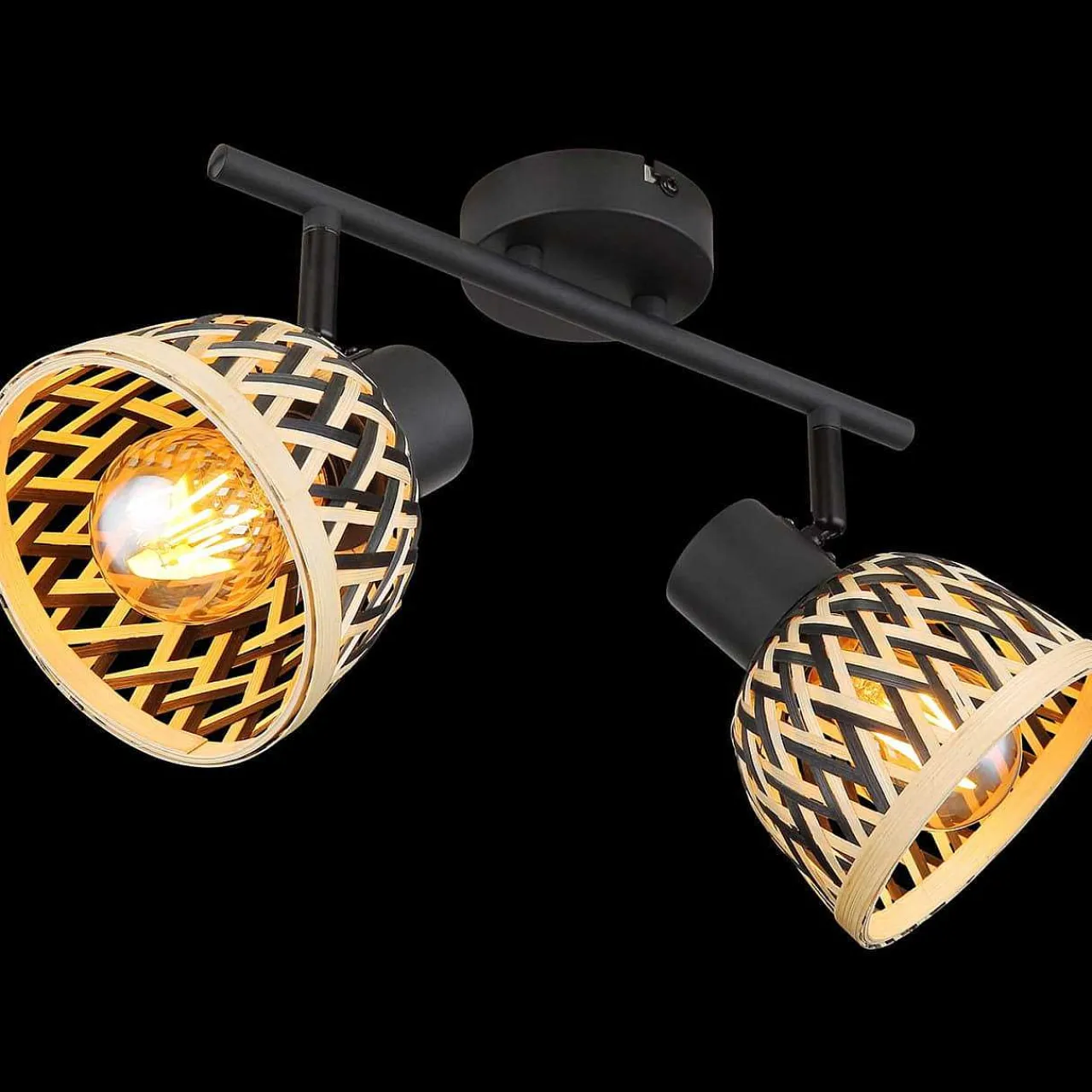 mutoni light Strahler Colly Metall Schwarz Matt 2Xe27 Led> Led-Wandleuchten