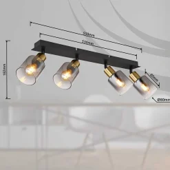 mutoni light Strahler Hollsy Metall Schwarz Matt 4Xe14><noscript><img width=