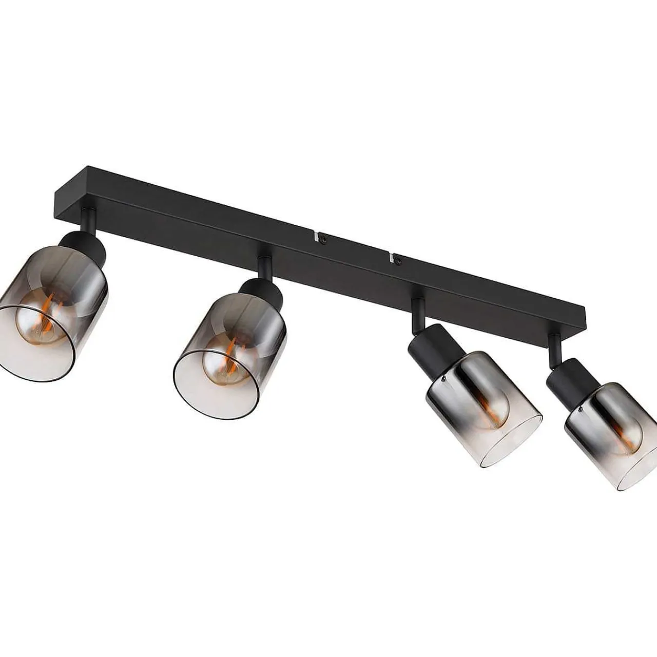mutoni light Strahler Hubertus Metall Schwarz Matt 4Xe14> Deckenleuchten
