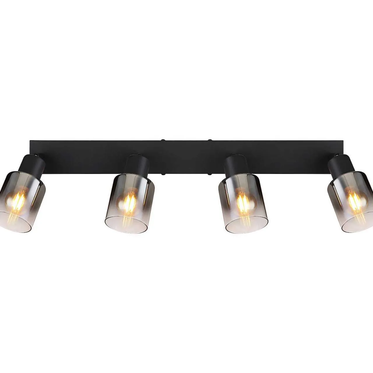 mutoni light Strahler Hubertus Metall Schwarz Matt 4Xe14> Deckenleuchten