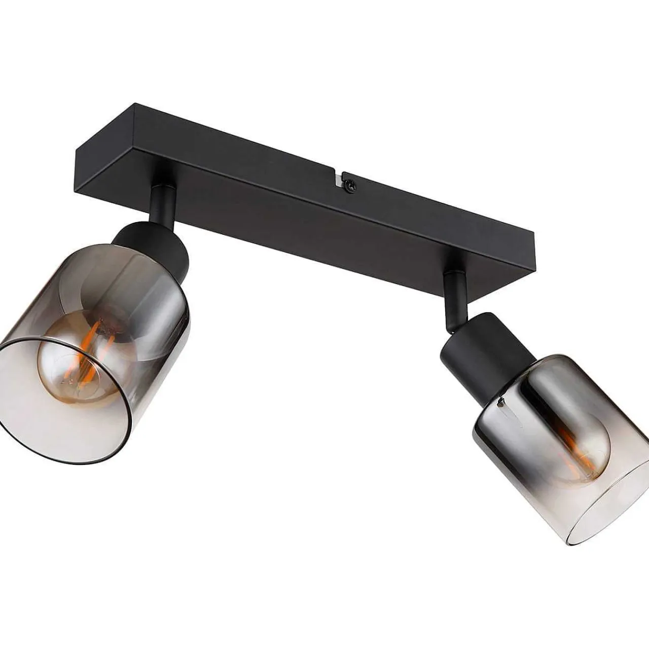 mutoni light Strahler Hubertus Metall Schwarz Matt 2Xe14> Deckenleuchten