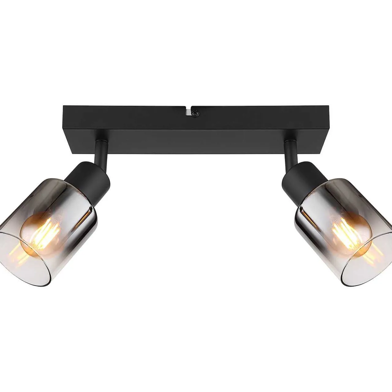 mutoni light Strahler Hubertus Metall Schwarz Matt 2Xe14> Deckenleuchten