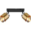 mutoni light Strahler Milley Metall Gold Schwarz Matt 2Xe27> Deckenleuchten