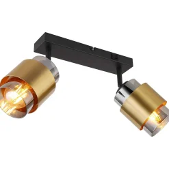 mutoni light Strahler Milley Metall Gold Schwarz Matt 2Xe27><noscript><img width=