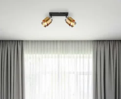 mutoni light Strahler Milley Metall Gold Schwarz Matt 2Xe27><noscript><img width=